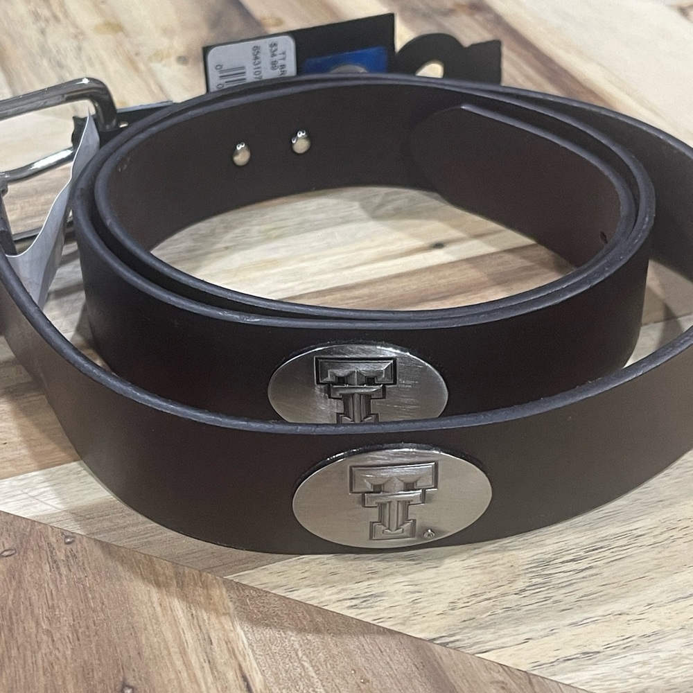 Men’s Texas Tech Leather Belt Sz 42